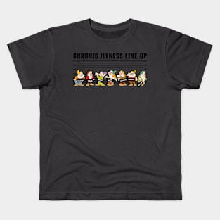 Spoonie Species: "Chronic Illness Lineup..." Kids T-Shirt